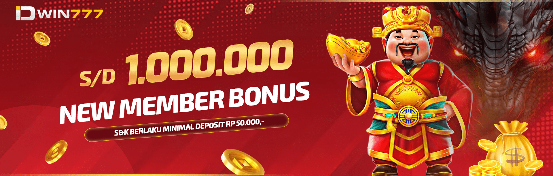 WELCOME BONUS NEW MEMBER 100%